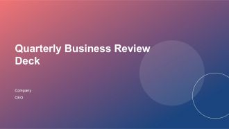 Quarterly Business Review Deck PPT Sample ACP