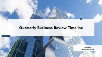 Quarterly Business Review Timeline PPT Mockup AT