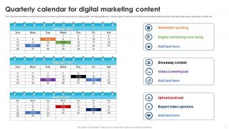Quarterly Calendar For Digital Marketing Content