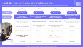 Quarterly Client Development And Retention Plan