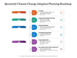 Quarterly climate change adaption planning roadmap