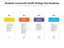 Quarterly community health strategy plan roadmap