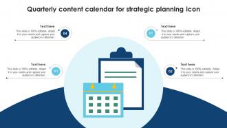 Quarterly Content Calendar For Strategic Planning Icon