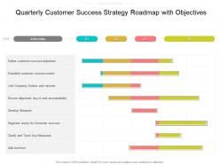 Quarterly customer success strategy roadmap with objectives