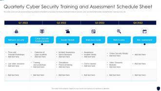 Quarterly Cyber Security Training And Assessment Schedule Sheet