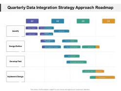 Quarterly data integration strategy approach roadmap