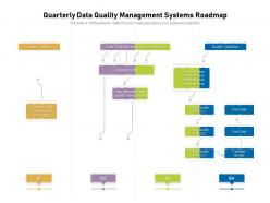 Quarterly data quality management systems roadmap