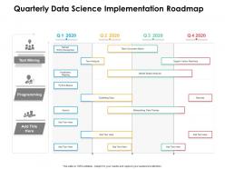 Quarterly data science implementation roadmap