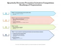Quarterly Diversity Promotion Initiative Competition Roadmap Of Organization