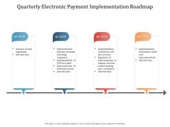 Quarterly electronic payment implementation roadmap