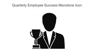 Quarterly Employee Success Monotone Icon In Powerpoint Pptx Png And Editable Eps Format