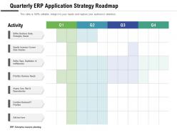 Quarterly erp application strategy roadmap
