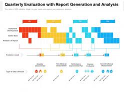 Quarterly evaluation with report generation and analysis