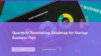 Quarterly Fundraising Roadmap For Startup Business Plan PPT Template AT