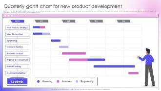 Quarterly Gantt Chart Powerpoint Ppt Template Bundles