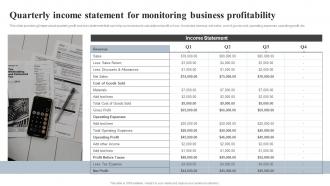 Quarterly Income Statement For Monitoring Effective Financial Strategy Implementation Planning