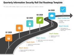 Quarterly information security roll out roadmap template