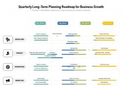 Quarterly long term planning roadmap for business growth