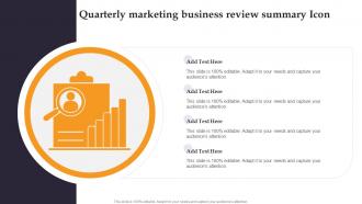Quarterly Marketing Business Review Summary Icon
