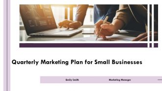 Quarterly Marketing Plan For Small Businesses PPT Structure AT