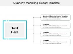 Quarterly marketing report template ppt powerpoint presentation ideas visual aids cpb