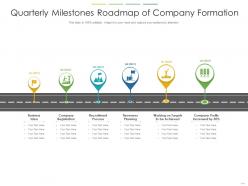 Quarterly Milestones Roadmap Of Company Formation