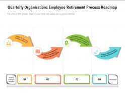 Quarterly organizations employee retirement process roadmap