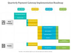 Quarterly Payment Gateway Implementation Roadmap