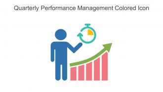 Quarterly Performance Management Colored Icon In Powerpoint Pptx Png And Editable Eps Format