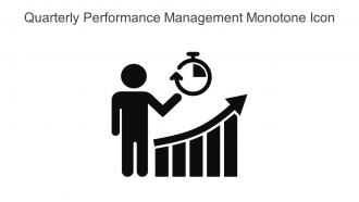 Quarterly Performance Management Monotone Icon In Powerpoint Pptx Png And Editable Eps Format