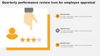 Quarterly Performance Review Icon For Employee Appraisal