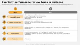 Quarterly Performance Review Types In Business