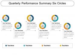 Quarterly performance summary six circles ppt sample file