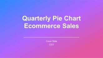 Quarterly Pie Chart Ecommerce Sales PPT PowerPoint AT