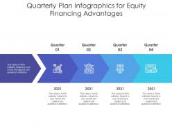 Quarterly plan for equity financing advantages infographic template