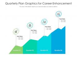 Quarterly plan graphics for career enhancement infographic template