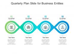 Quarterly plan slide for business entities infographic template
