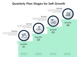 Quarterly plan stages for self growth infographic template