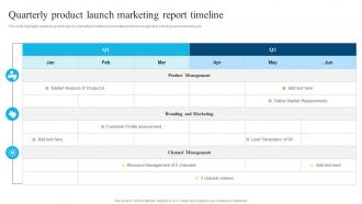 Quarterly Product Launch Marketing Report Timeline