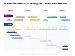 Quarterly Professional Technology Plan Development Roadmap