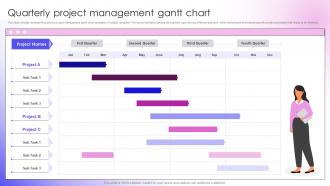 Quarterly Project Management Gantt Chart