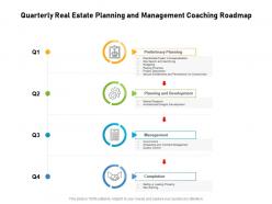 Quarterly real estate planning and management coaching roadmap