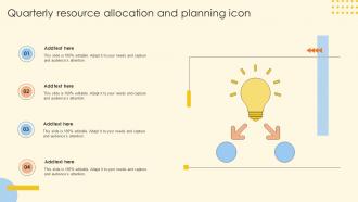 Quarterly Resource Allocation And Planning Icon