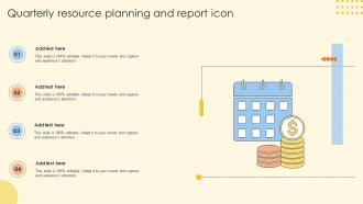 Quarterly Resource Planning And Report Icon