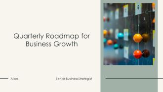 Quarterly Roadmap For Business Growth PPT Mockup AT
