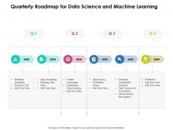 Quarterly roadmap for data science and machine learning