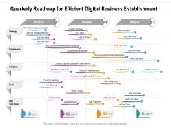 Quarterly roadmap for efficient digital business establishment