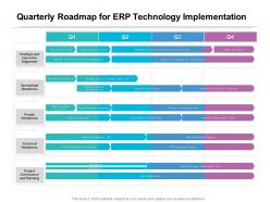 Quarterly roadmap for erp technology implementation