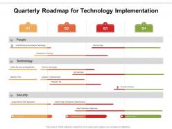 Quarterly roadmap for technology implementation