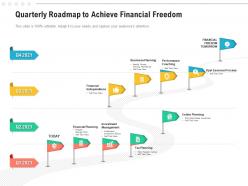 Quarterly roadmap to achieve financial freedom